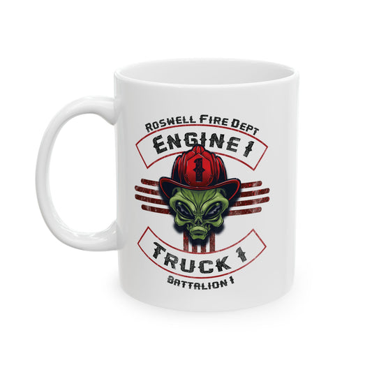 Engine 1, Truck 1, Battalion 1 (Ceramic Mug)